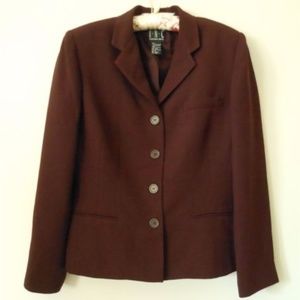 INC INTERNATIONAL CONCEPTS Jacket Career Separates 'Oxblood'